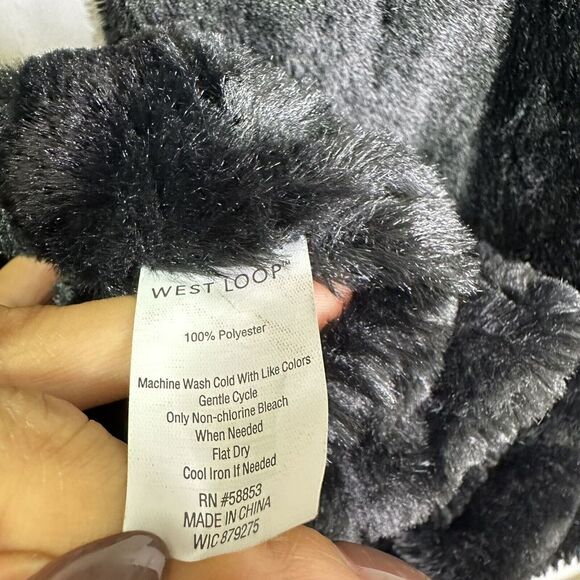 Westloop West Loop Faux Fur Infinity Scarf Black One Size Winter Warm‎ Elegant - Picture 10 of 11